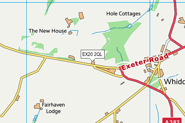 EX20 2QL map - OS VectorMap District (Ordnance Survey)