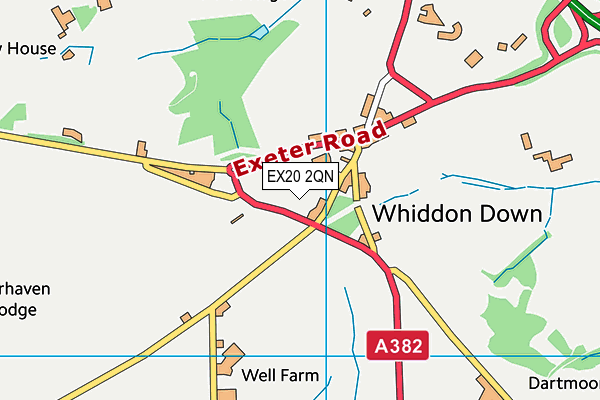 EX20 2QN map - OS VectorMap District (Ordnance Survey)