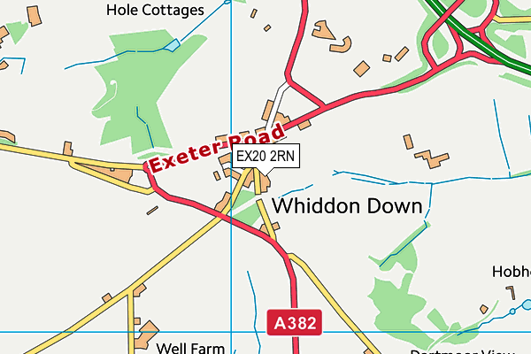 EX20 2RN map - OS VectorMap District (Ordnance Survey)