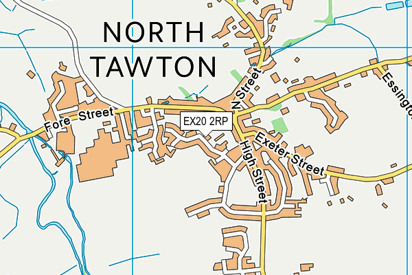 EX20 2RP map - OS VectorMap District (Ordnance Survey)