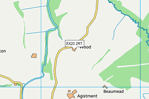 EX20 2RT map - OS VectorMap District (Ordnance Survey)