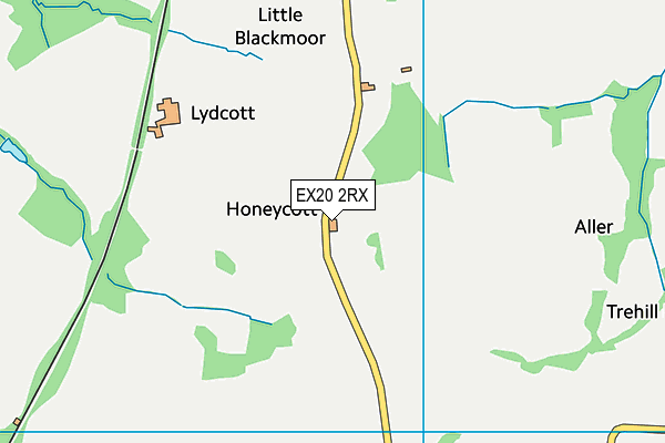 EX20 2RX map - OS VectorMap District (Ordnance Survey)