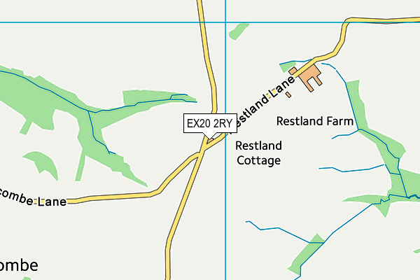 EX20 2RY map - OS VectorMap District (Ordnance Survey)