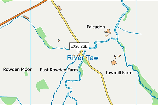 EX20 2SE map - OS VectorMap District (Ordnance Survey)