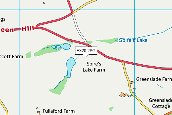 EX20 2SG map - OS VectorMap District (Ordnance Survey)