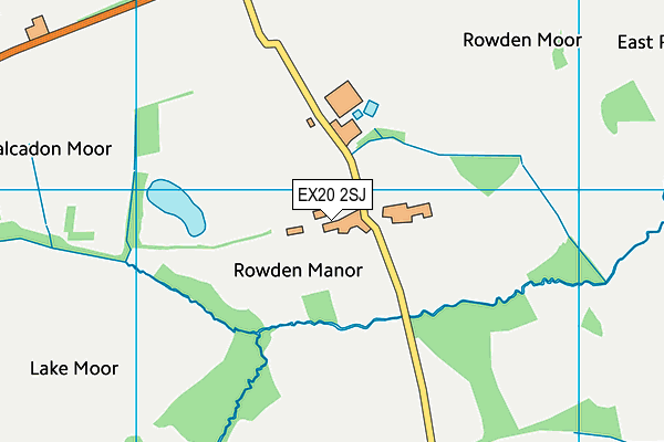 EX20 2SJ map - OS VectorMap District (Ordnance Survey)