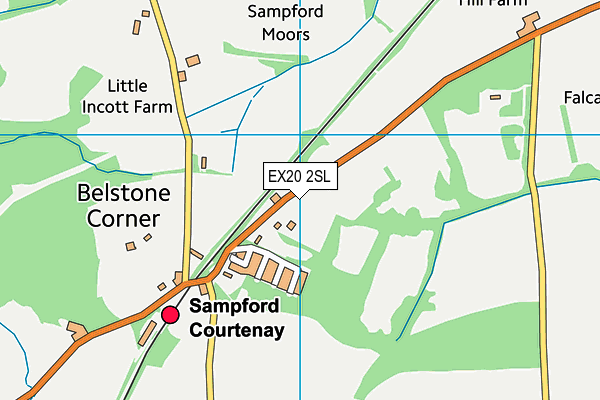 EX20 2SL map - OS VectorMap District (Ordnance Survey)