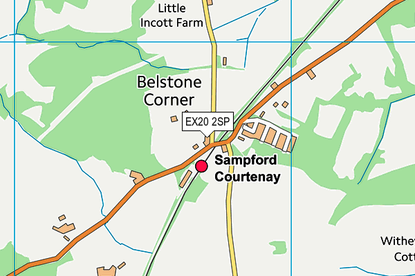 EX20 2SP map - OS VectorMap District (Ordnance Survey)