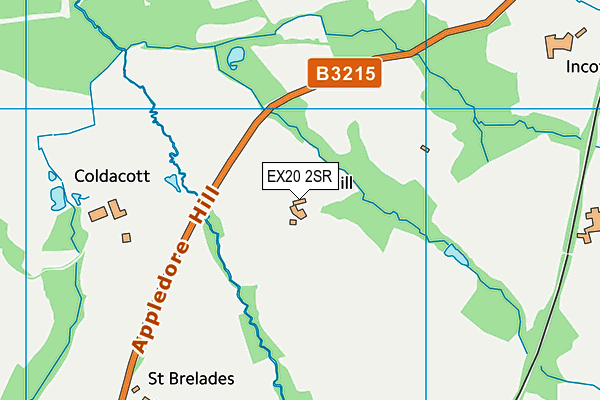 EX20 2SR map - OS VectorMap District (Ordnance Survey)