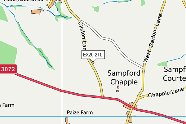 EX20 2TL map - OS VectorMap District (Ordnance Survey)