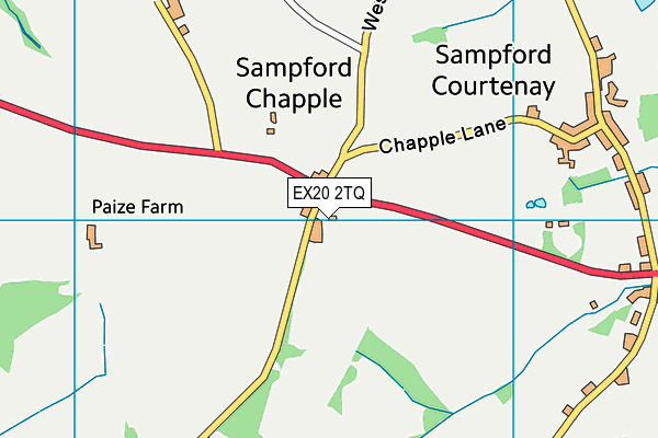 EX20 2TQ map - OS VectorMap District (Ordnance Survey)