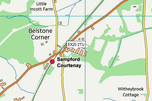 EX20 2TU map - OS VectorMap District (Ordnance Survey)