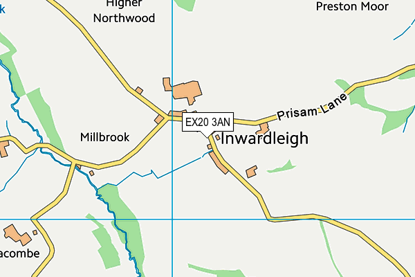 EX20 3AN map - OS VectorMap District (Ordnance Survey)