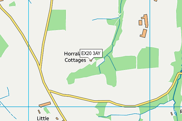 EX20 3AY map - OS VectorMap District (Ordnance Survey)