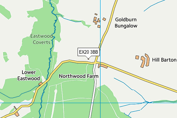 EX20 3BB map - OS VectorMap District (Ordnance Survey)