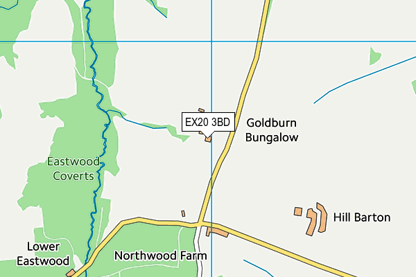 EX20 3BD map - OS VectorMap District (Ordnance Survey)