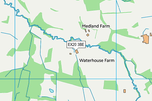 EX20 3BE map - OS VectorMap District (Ordnance Survey)