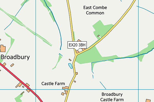 EX20 3BH map - OS VectorMap District (Ordnance Survey)