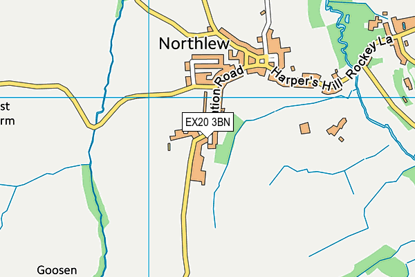 EX20 3BN map - OS VectorMap District (Ordnance Survey)