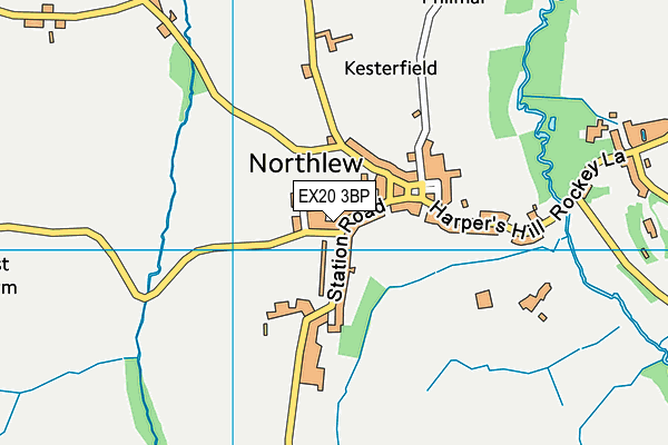 EX20 3BP map - OS VectorMap District (Ordnance Survey)