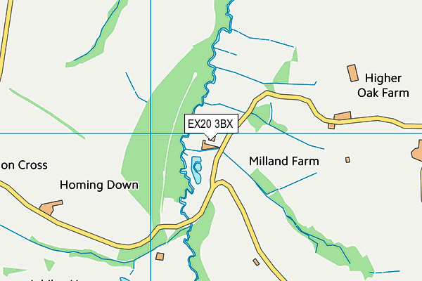 EX20 3BX map - OS VectorMap District (Ordnance Survey)