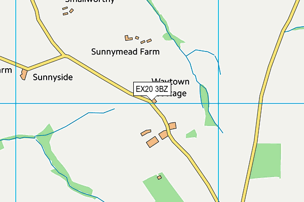 EX20 3BZ map - OS VectorMap District (Ordnance Survey)