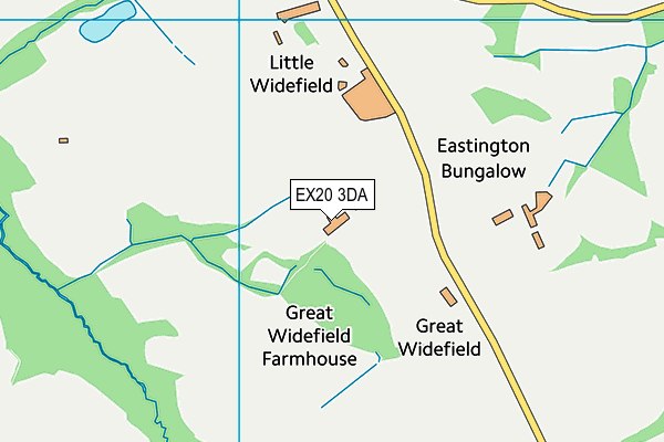 EX20 3DA map - OS VectorMap District (Ordnance Survey)