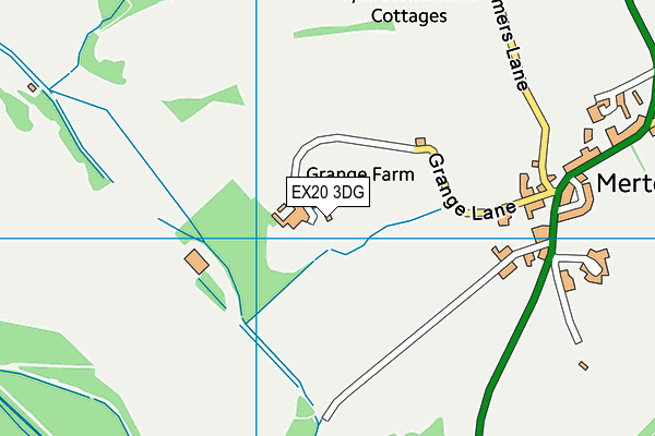 EX20 3DG map - OS VectorMap District (Ordnance Survey)