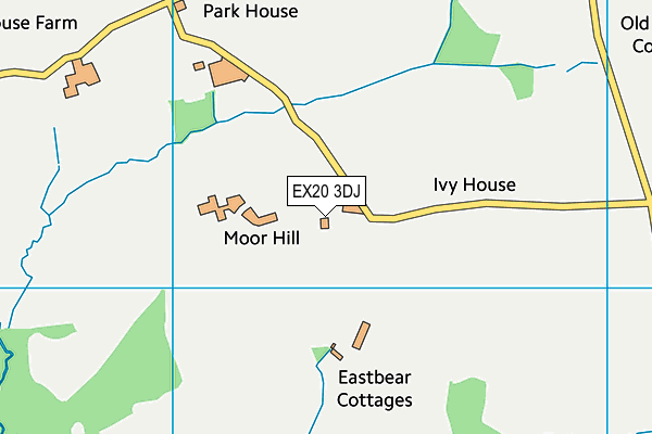 EX20 3DJ map - OS VectorMap District (Ordnance Survey)