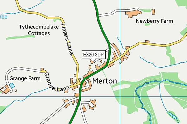 EX20 3DP map - OS VectorMap District (Ordnance Survey)