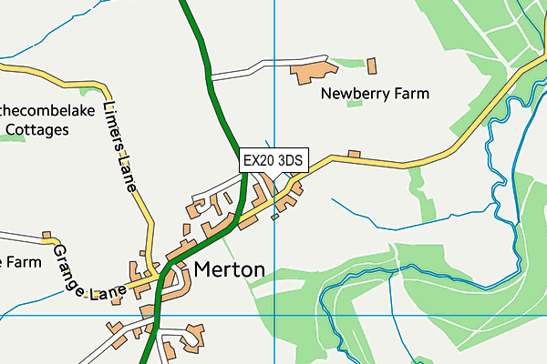 EX20 3DS map - OS VectorMap District (Ordnance Survey)