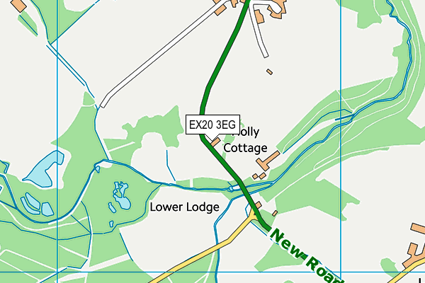 EX20 3EG map - OS VectorMap District (Ordnance Survey)