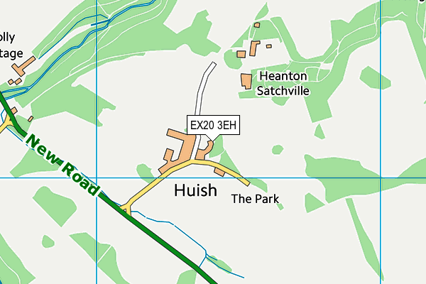 EX20 3EH map - OS VectorMap District (Ordnance Survey)