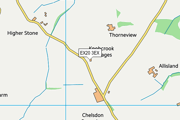 EX20 3EX map - OS VectorMap District (Ordnance Survey)