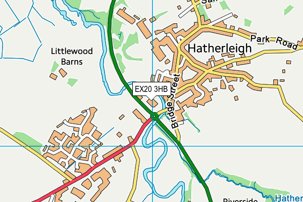 EX20 3HB map - OS VectorMap District (Ordnance Survey)