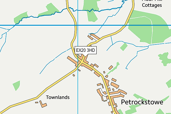 EX20 3HD map - OS VectorMap District (Ordnance Survey)