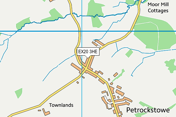 EX20 3HE map - OS VectorMap District (Ordnance Survey)