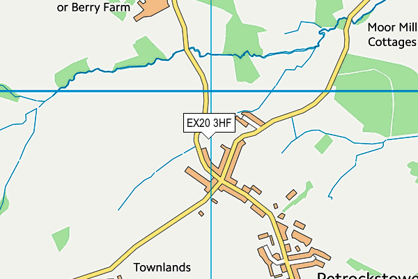 EX20 3HF map - OS VectorMap District (Ordnance Survey)