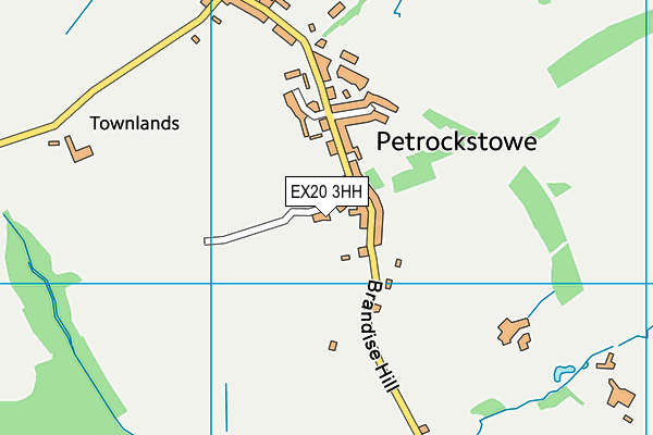 EX20 3HH map - OS VectorMap District (Ordnance Survey)