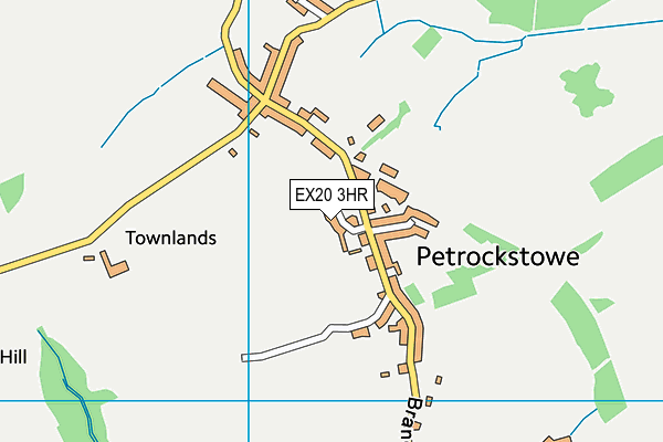 EX20 3HR map - OS VectorMap District (Ordnance Survey)