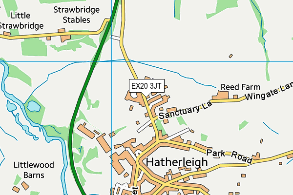 EX20 3JT map - OS VectorMap District (Ordnance Survey)