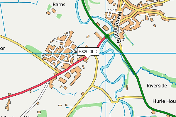EX20 3LD map - OS VectorMap District (Ordnance Survey)