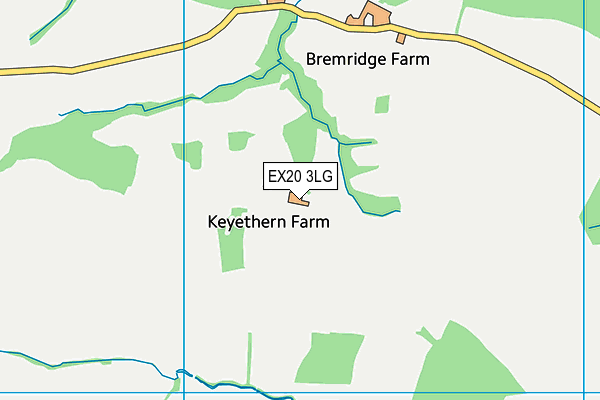 EX20 3LG map - OS VectorMap District (Ordnance Survey)