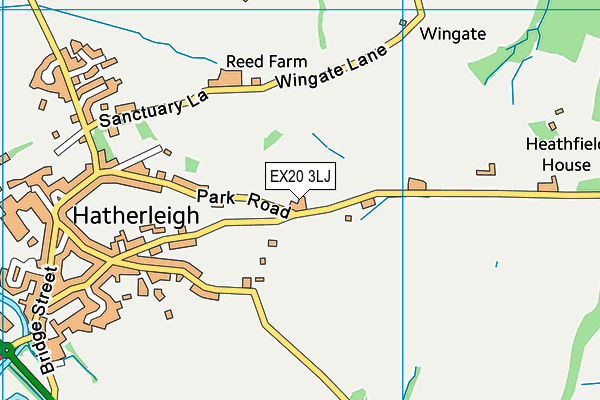 EX20 3LJ map - OS VectorMap District (Ordnance Survey)