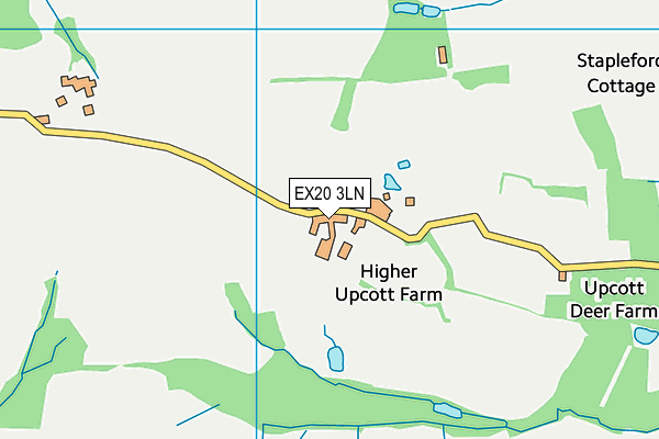 EX20 3LN map - OS VectorMap District (Ordnance Survey)