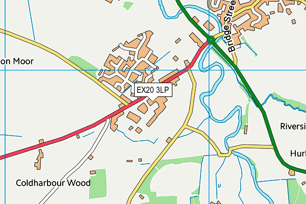 EX20 3LP map - OS VectorMap District (Ordnance Survey)