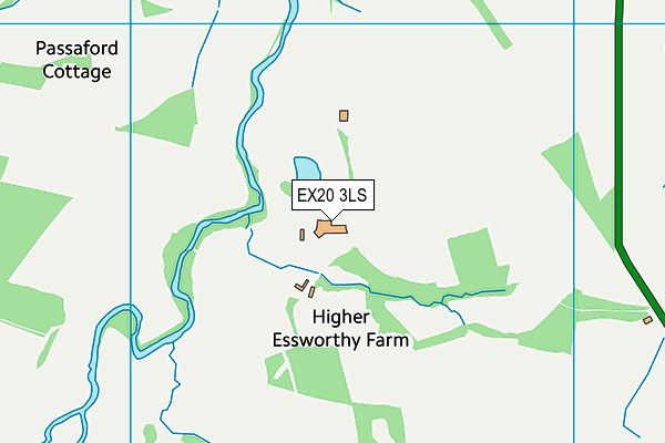 EX20 3LS map - OS VectorMap District (Ordnance Survey)