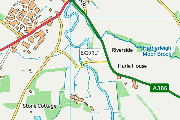 Hatherleigh Town Football Club map (EX20 3LT) - OS VectorMap District (Ordnance Survey)