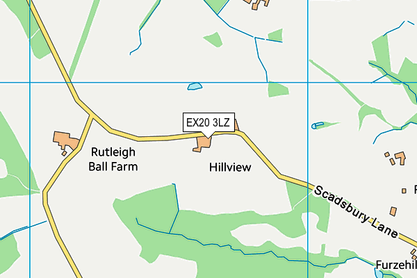 EX20 3LZ map - OS VectorMap District (Ordnance Survey)