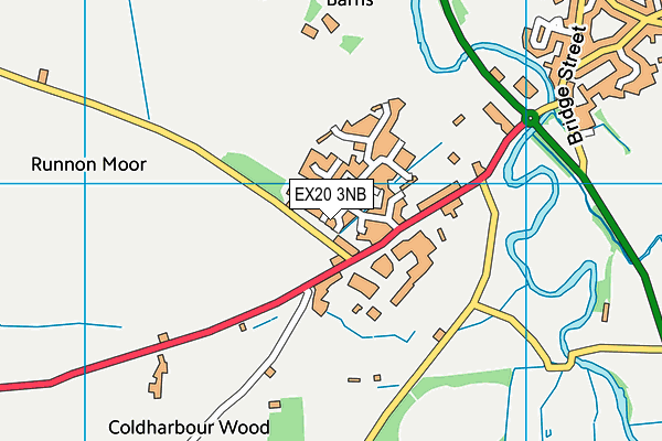 EX20 3NB map - OS VectorMap District (Ordnance Survey)